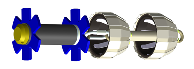 Скребок кавитационный очистной СКО-114-9 с прицепным низкочастотным передатчиком ПНТ-08